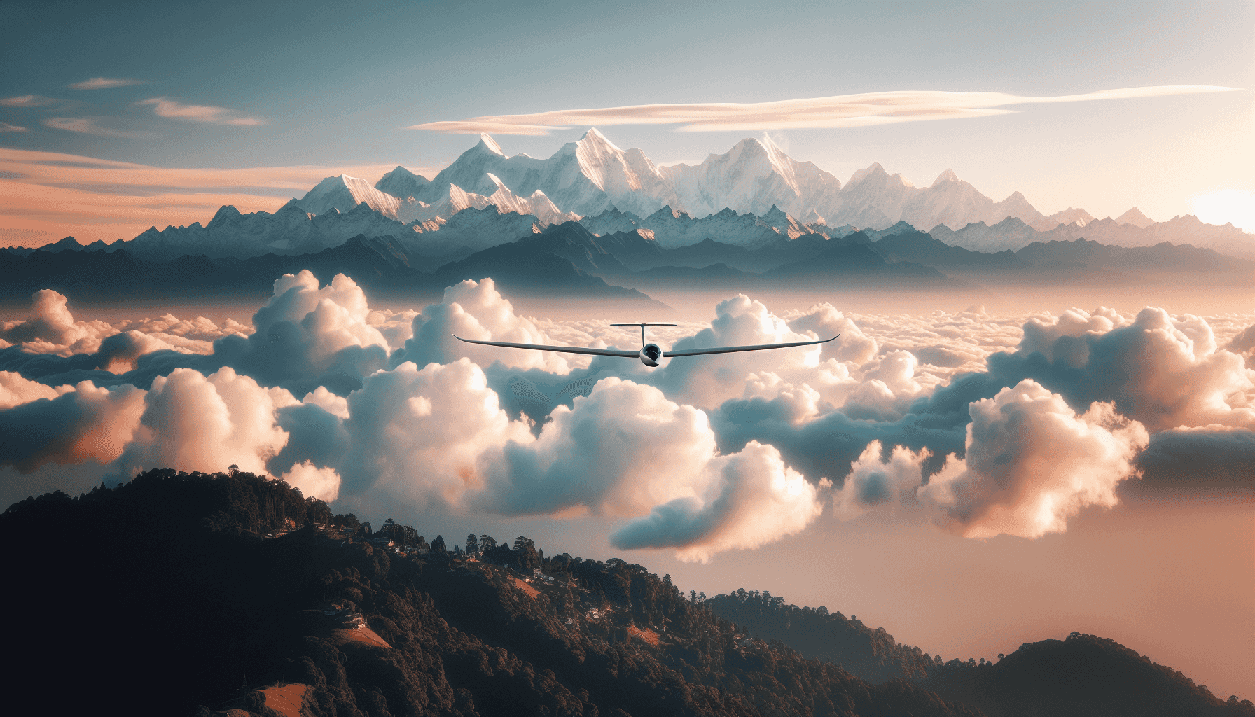 Glider above Indian Himalayas